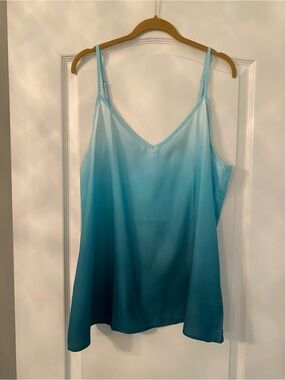 Macy's Blue Ombre Satin V‑Neck Cami